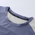 Quick Dry Colorblock Sports T Shirt for Men Crew Neck Full Sleeves