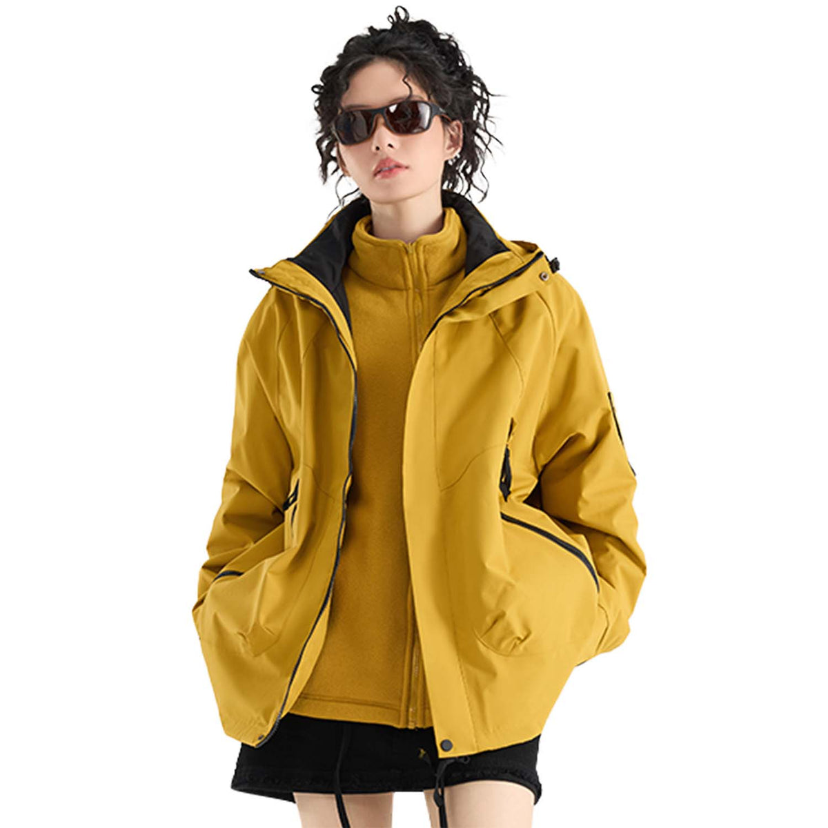 AURA-3-in-1 Women's Waterproof Windbreaker Rain Jacket with Hood