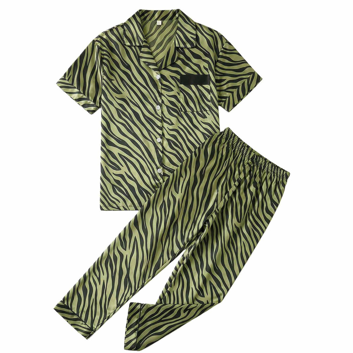 Venzina Women’s Silk Pajama Set – Elegant Night Suit for Women