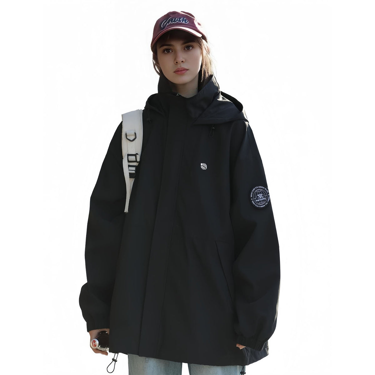 MODA-Venzina Windcheater Color-Block Hiking Jacket for Women