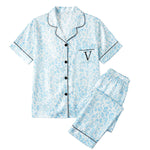 Venzina Women’s Silk Pajama Set – Elegant Night Suit for Women