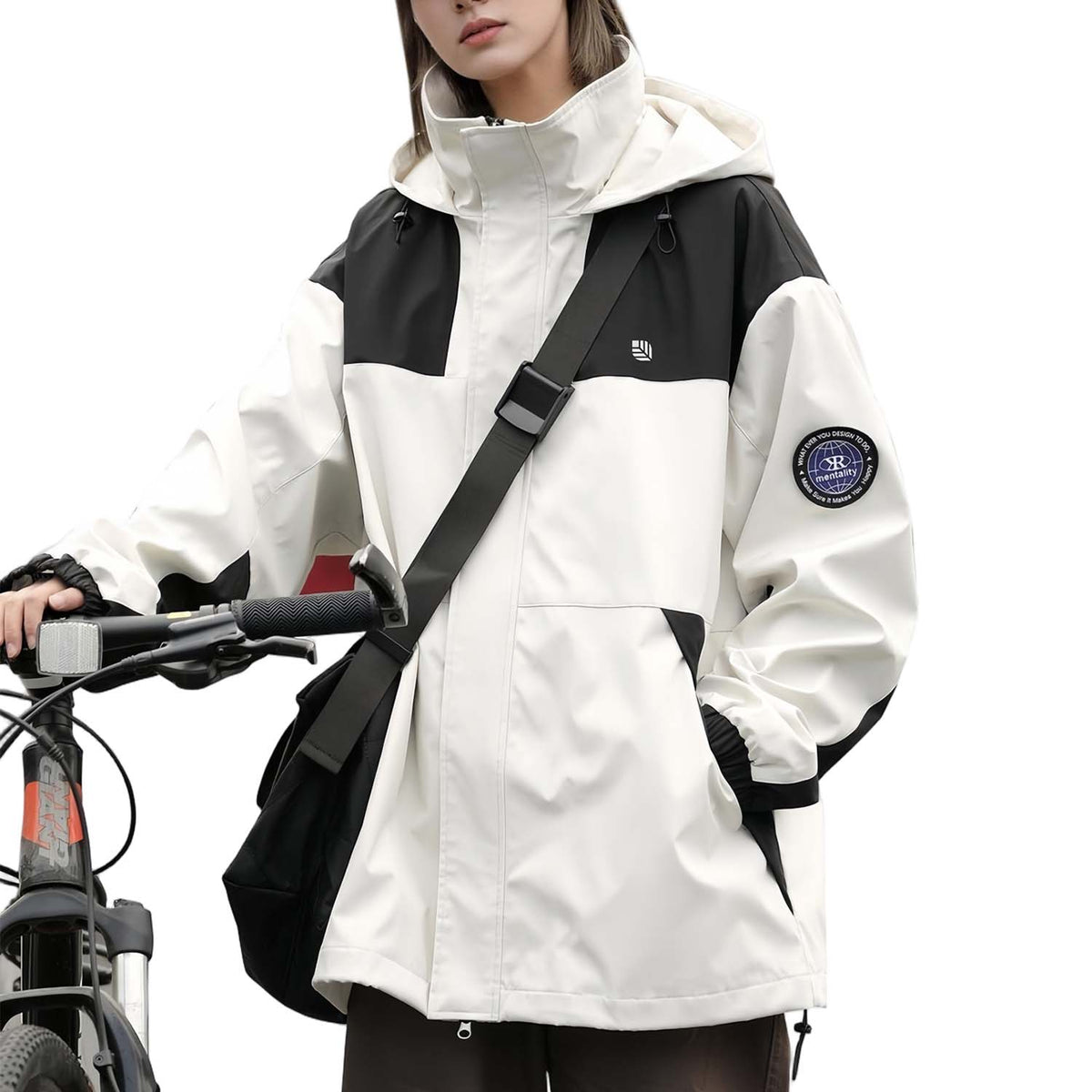 MODA-Venzina Windcheater Color-Block Hiking Jacket for Women