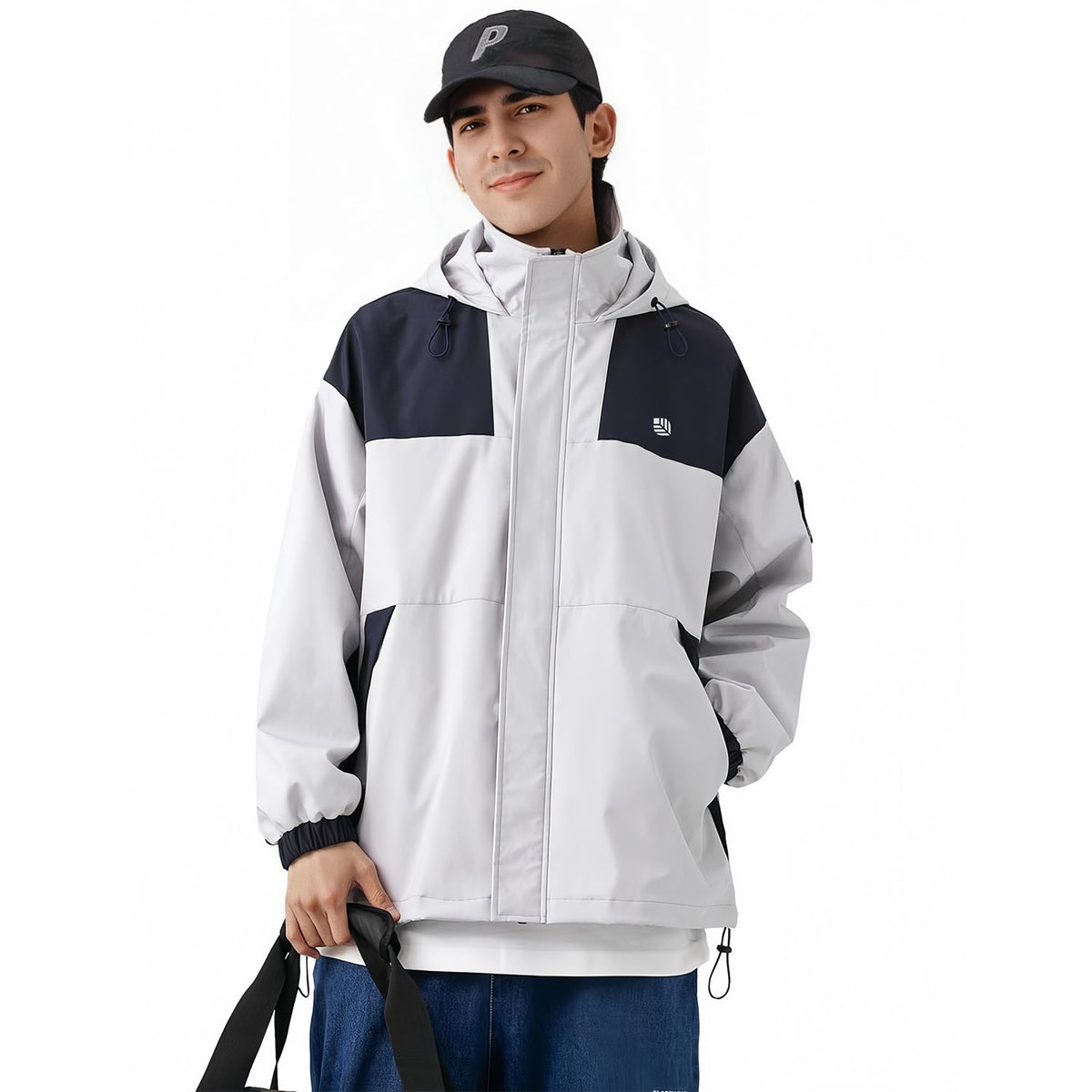 MODA-Venzina Windcheater Color-Block Hiking Jacket for Men