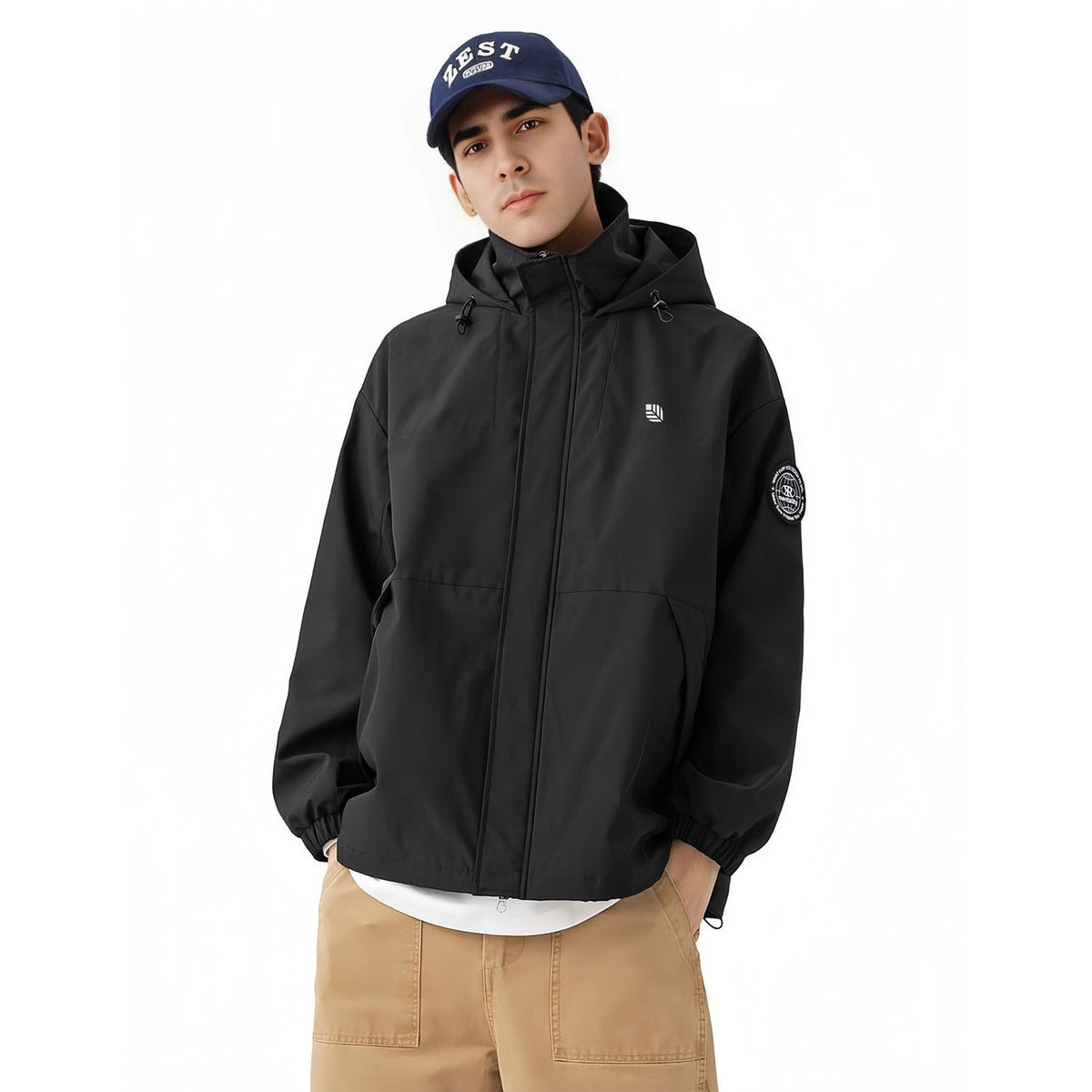 MODA-Venzina Windcheater Color-Block Hiking Jacket for Men