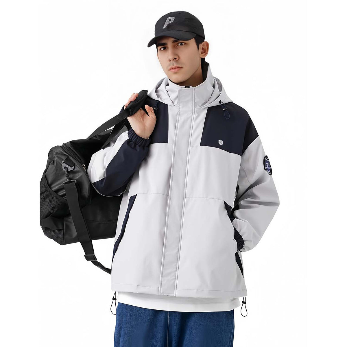 MODA-Venzina Windcheater Color-Block Hiking Jacket for Men