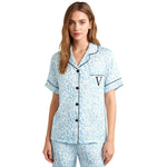 Venzina Women’s Silk Pajama Set – Elegant Night Suit for Women