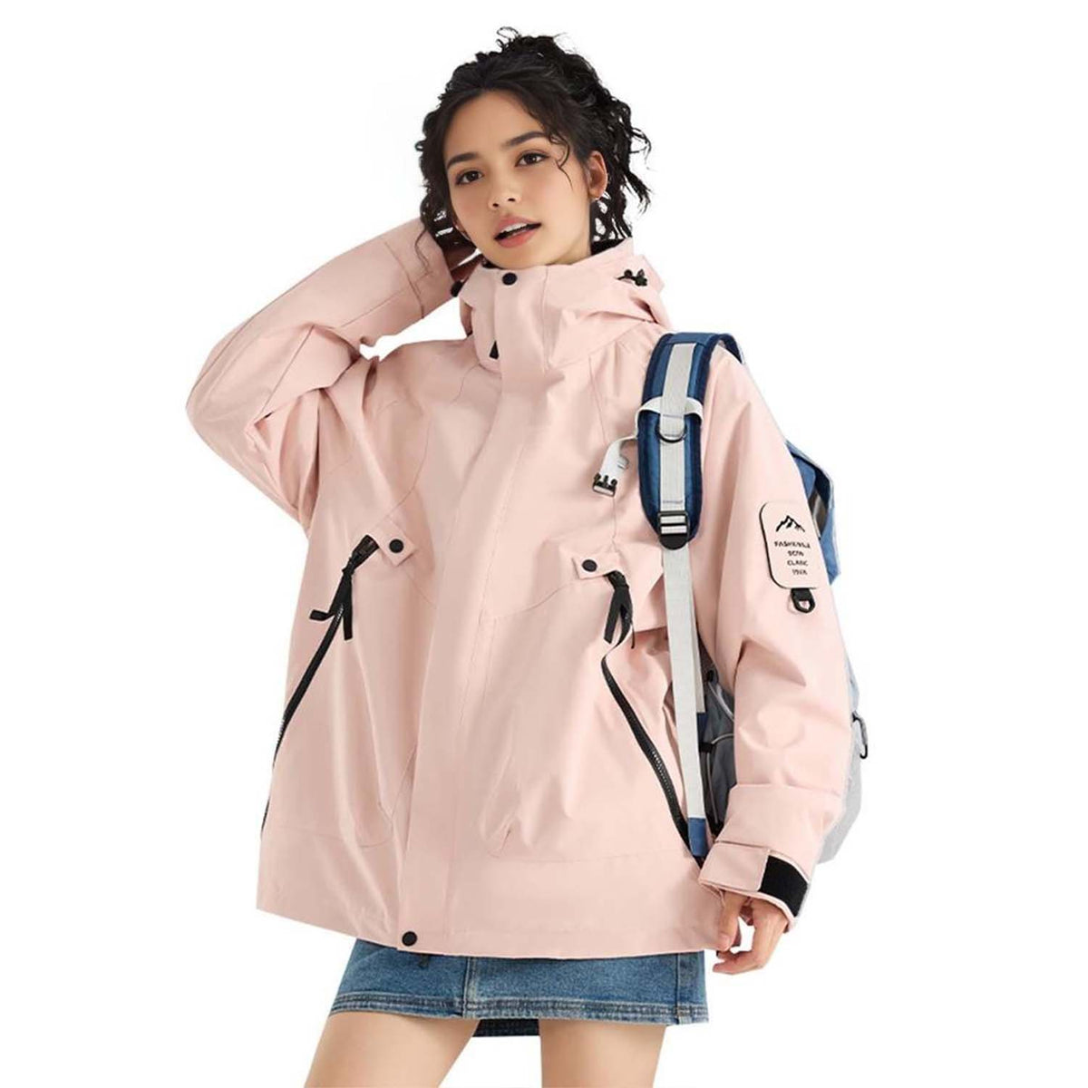 AURA-3-in-1 Women's Waterproof Windbreaker Rain Jacket with Hood