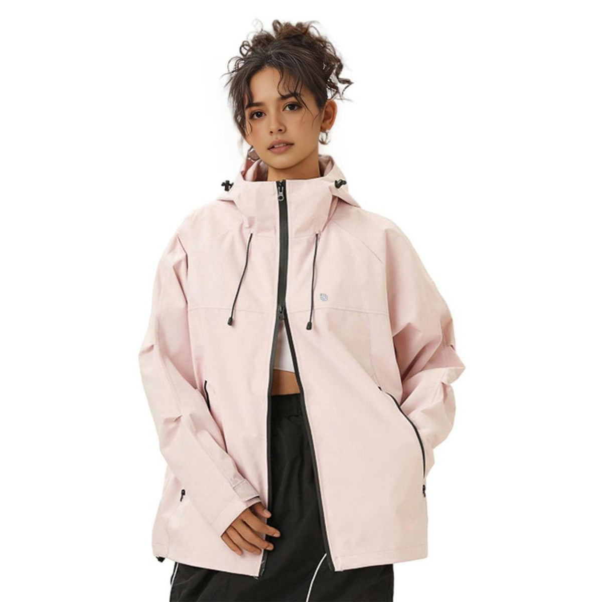 MODA-Women's Lightweight Waterproof Hooded Windbreaker Rain Jacket