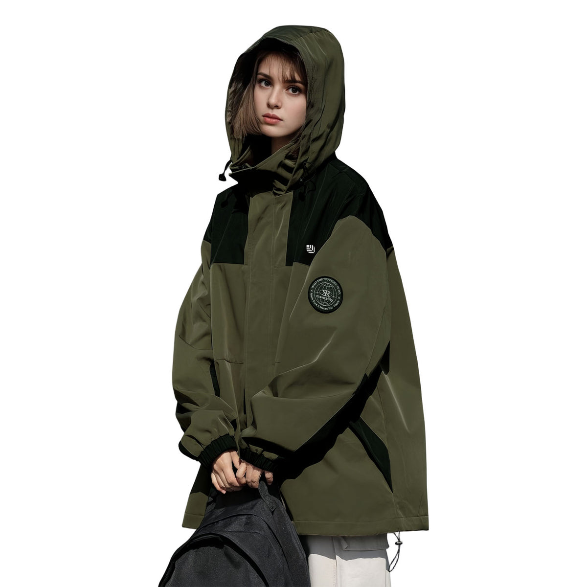 MODA-Venzina Windcheater Color-Block Hiking Jacket for Women