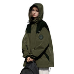 MODA-Venzina Windcheater Color-Block Hiking Jacket for Women