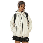 MODA-Women's Lightweight Waterproof Hooded Windbreaker Rain Jacket
