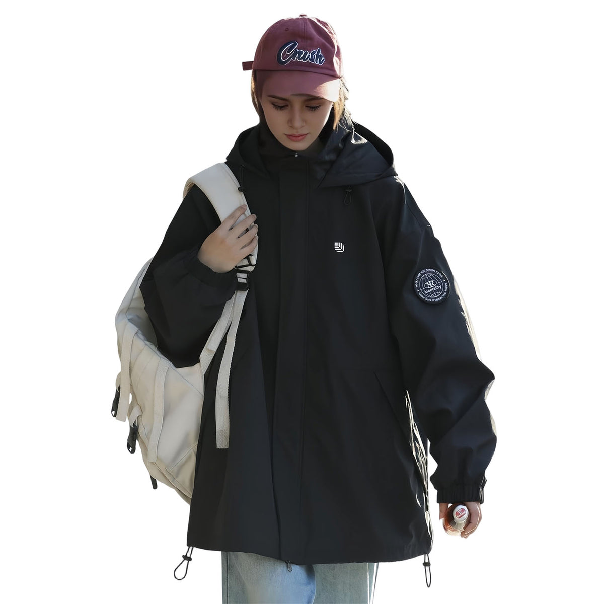 MODA-Venzina Windcheater Color-Block Hiking Jacket for Women