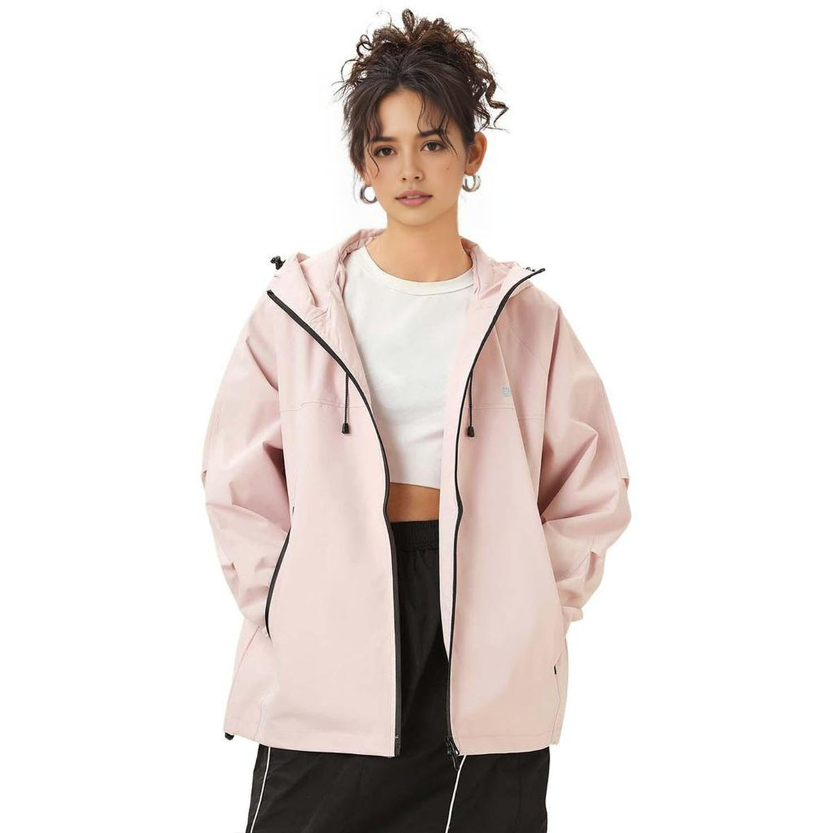 MODA-Women's Lightweight Waterproof Hooded Windbreaker Rain Jacket