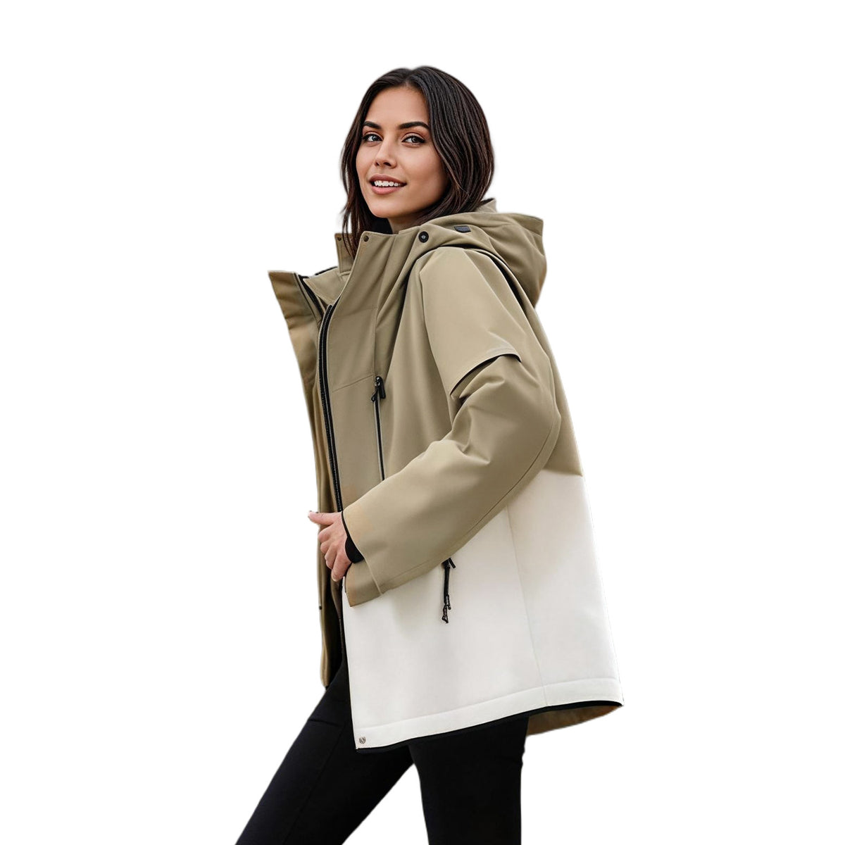 VERA-Venzina Women’s Waterproof Windcheater Jacket with Hood for Outdoor Sports