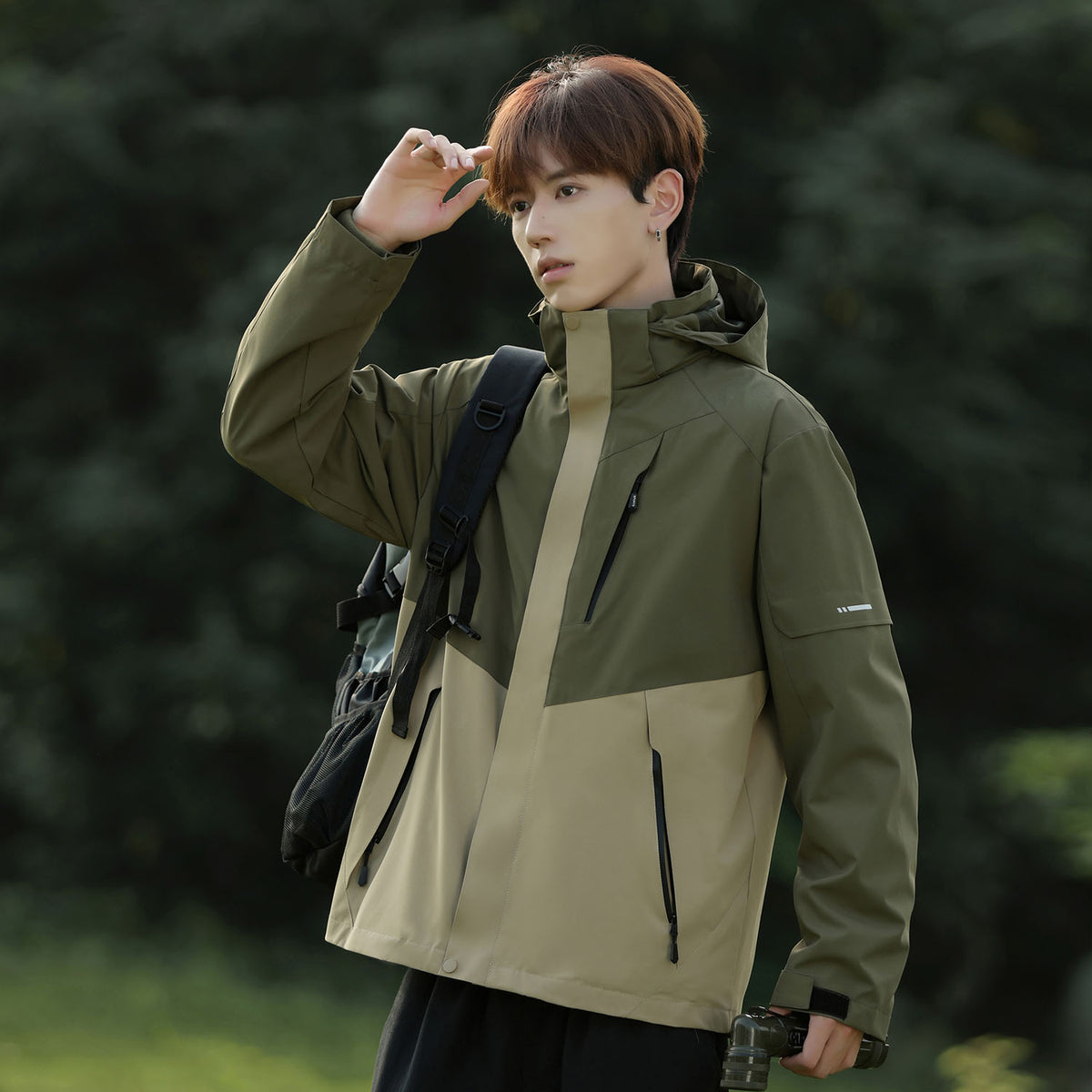 VERA-Men’s Waterproof Jacket Hooded Windbreaker for Outdoor Adventures