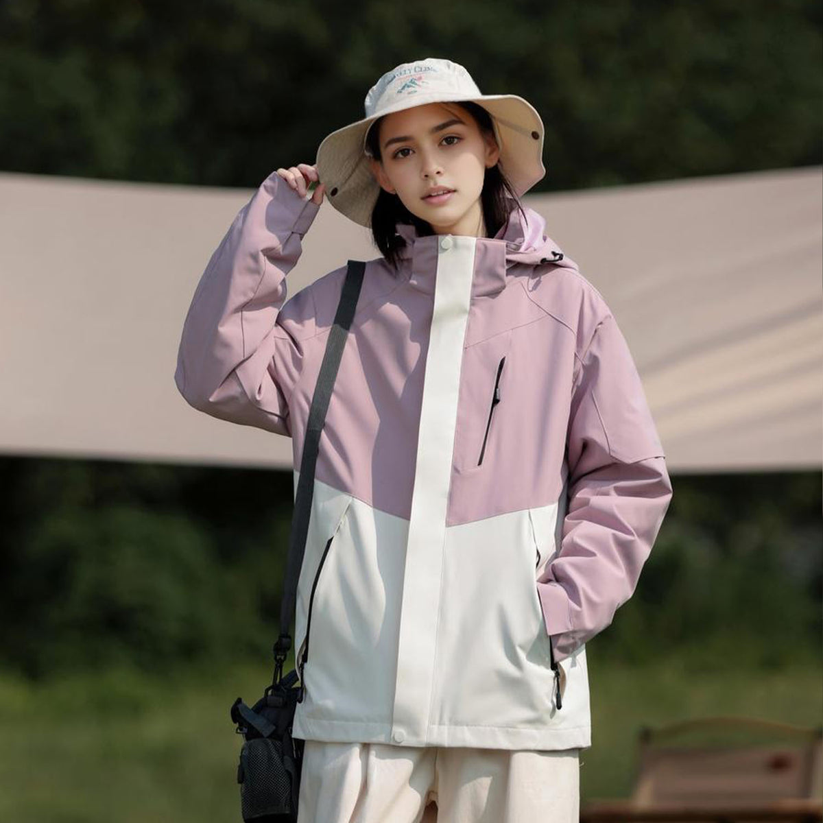 VERA-Venzina Women’s Waterproof Windcheater Jacket with Hood for Outdoor Sports