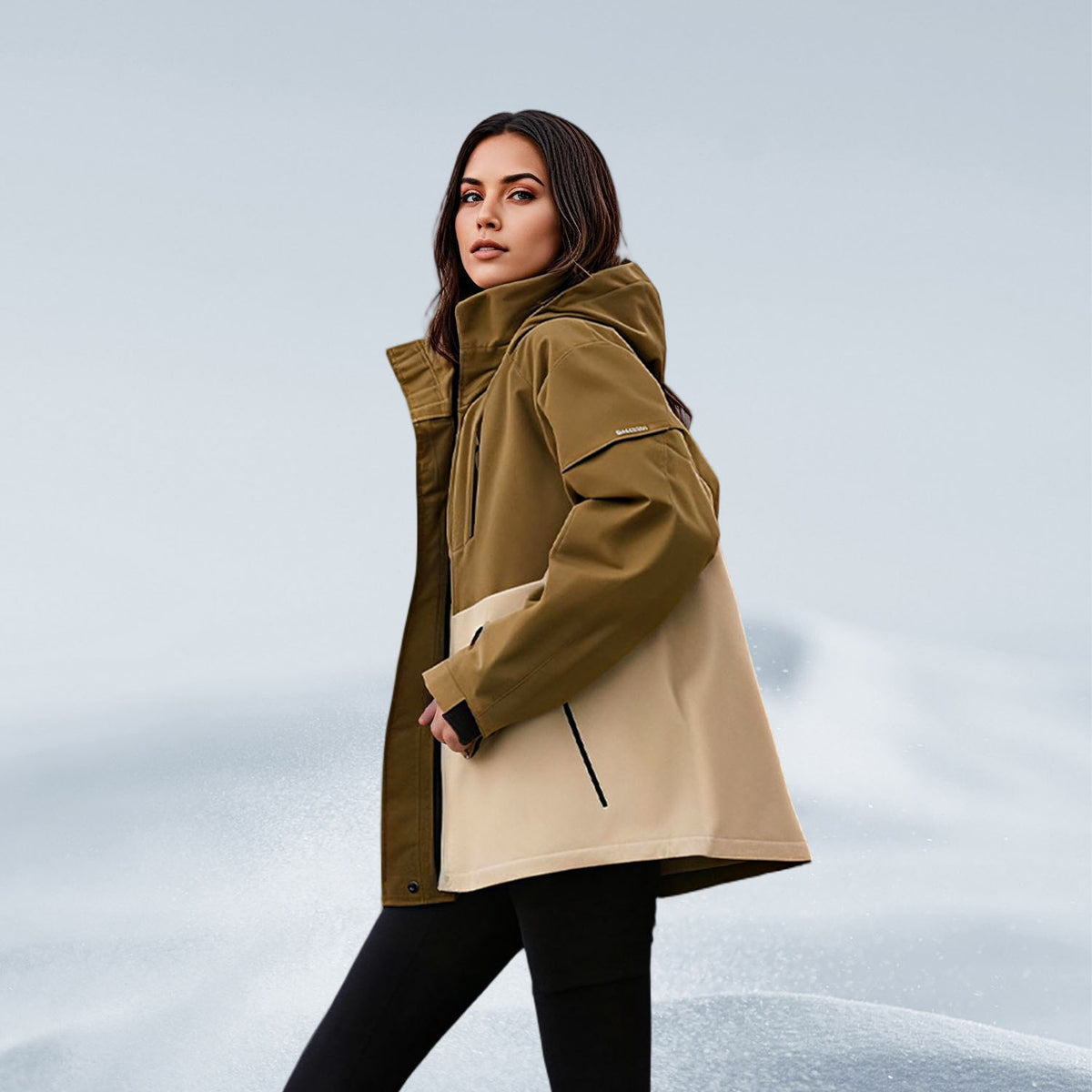 VERA-Venzina Women’s Waterproof Windcheater Jacket with Hood for Outdoor Sports