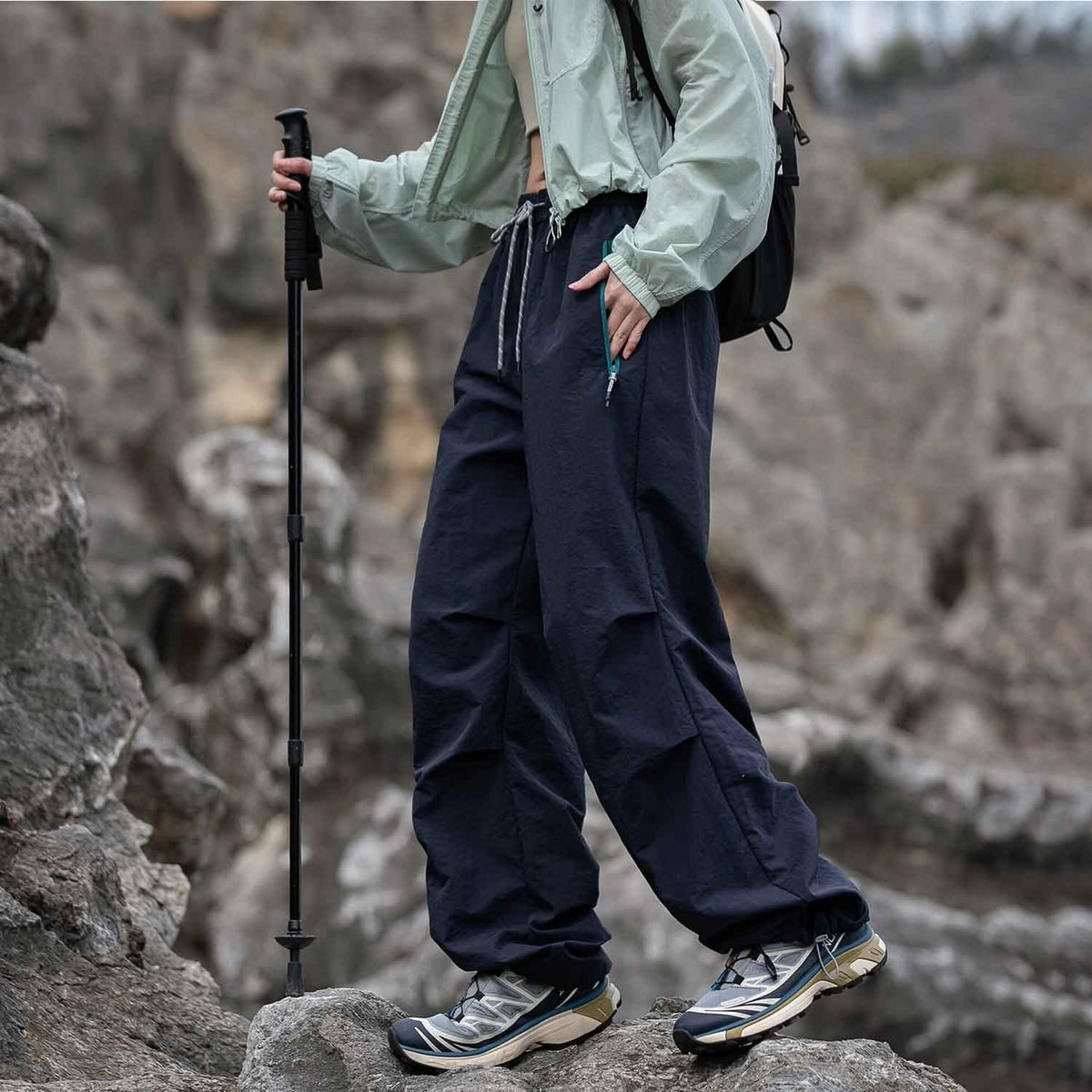 Hiking Pants Women – Waterproof Quick-Dry Parachute Cargo