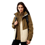 AURA-Venzina Women’s Waterproof Winter Ski Coat 3 in 1 Hooded Windbreaker Jacket for Snow Sports