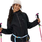 VERA-Venzina Womens Color Block Windcheater Jacket Stylish Waterproof Single Layer Womens Windbreaker Jacket and Rain Jackets