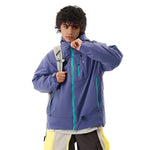 VERA-Venzina Mens Color Block Windcheater Jacket for Bikers Waterproof Single Layer Mens Waterproof Jacket with Hood