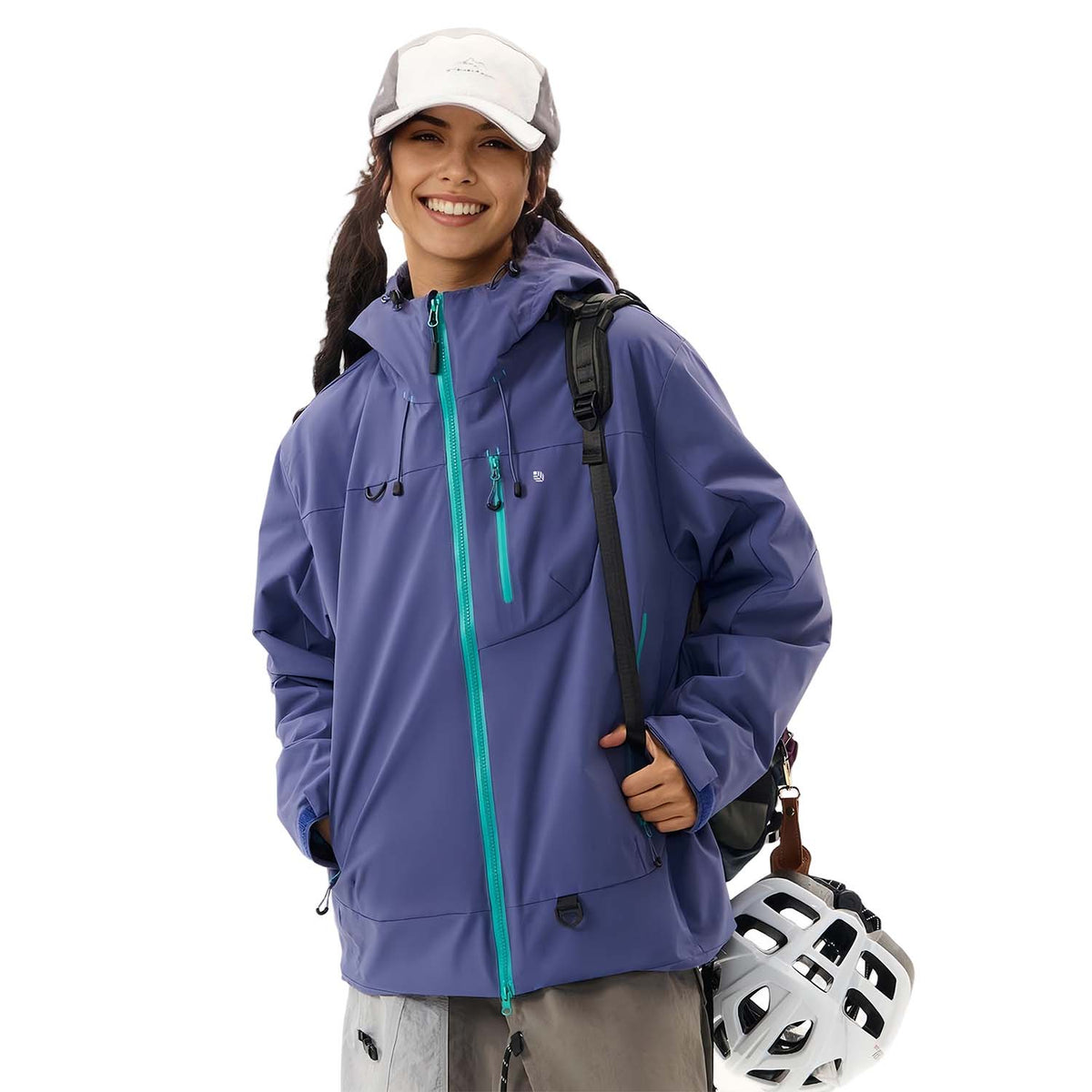 VERA-Venzina Womens Color Block Windcheater Jacket Stylish Waterproof Single Layer Womens Windbreaker Jacket and Rain Jackets