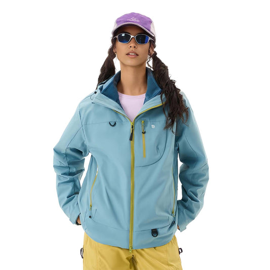 VERA-Venzina Womens Color Block Windcheater Jacket Stylish Waterproof Single Layer Womens Windbreaker Jacket and Rain Jackets