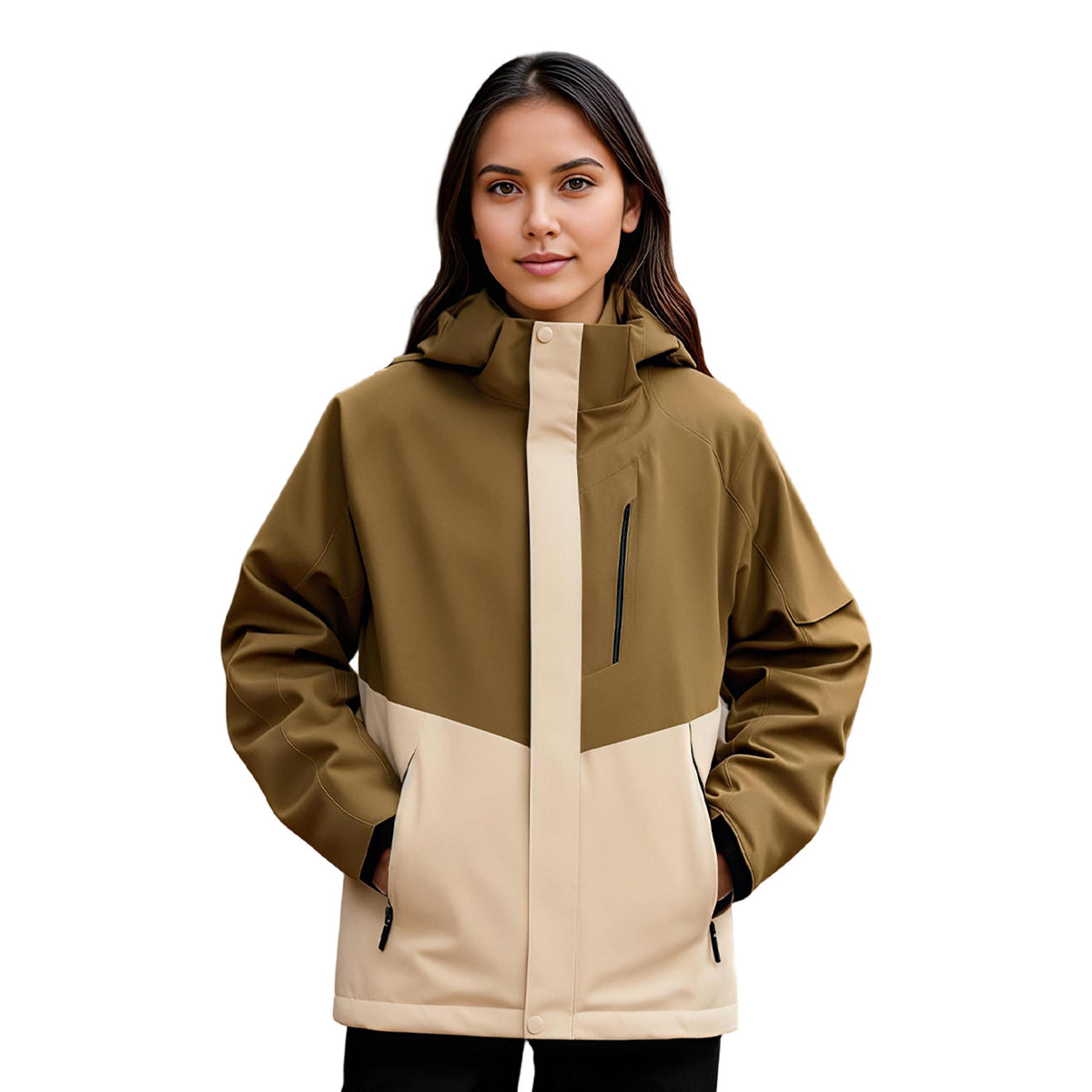 VERA-Venzina Women’s Waterproof Windcheater Jacket with Hood for Outdoor Sports