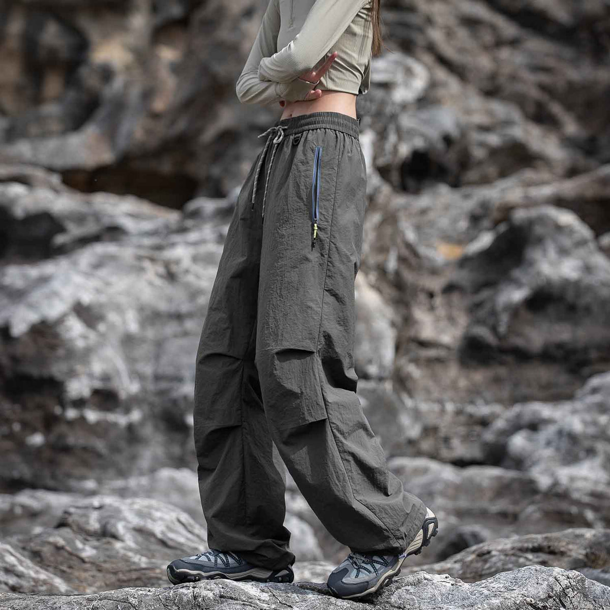 Hiking Pants Women – Waterproof Quick-Dry Parachute Cargo