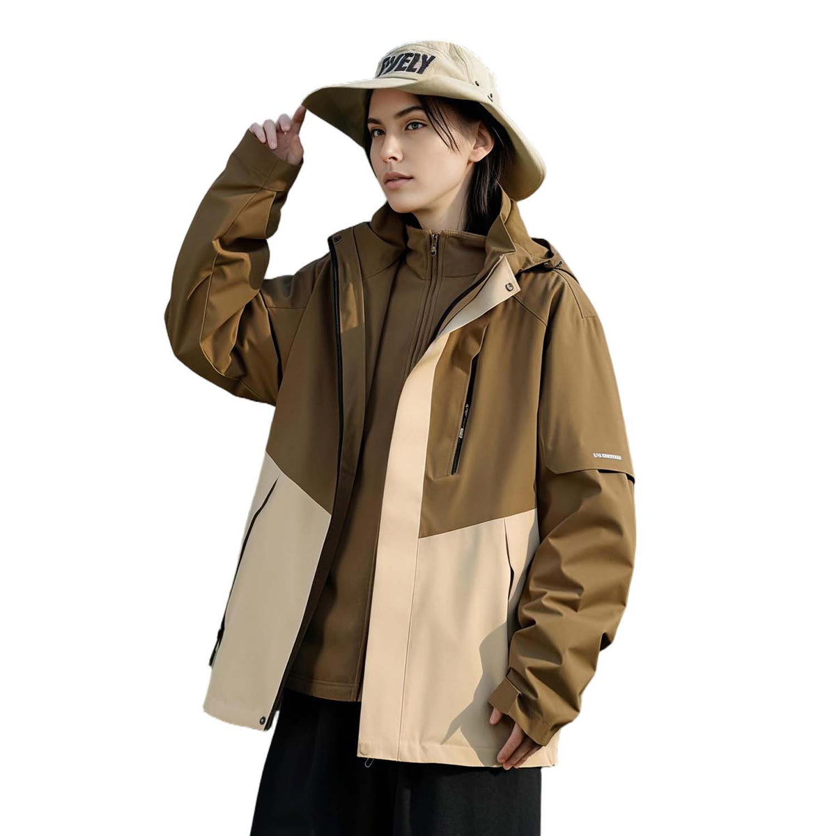 AURA-Venzina Women’s Waterproof Winter Ski Coat 3 in 1 Hooded Windbreaker Jacket for Snow Sports