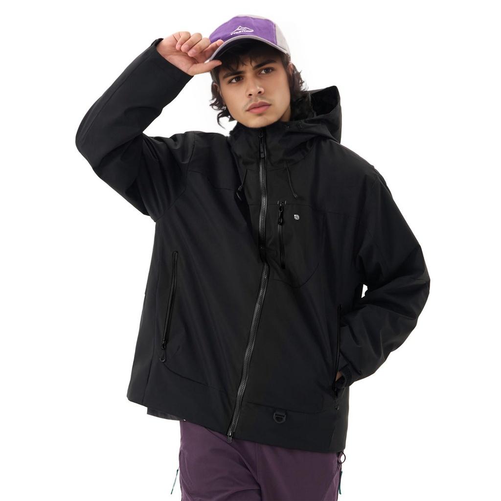 VERA-Venzina Mens Color Block Windcheater Jacket for Bikers Waterproof Single Layer Mens Waterproof Jacket with Hood