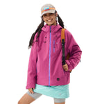 VERA-Venzina Womens Color Block Windcheater Jacket Stylish Waterproof Single Layer Womens Windbreaker Jacket and Rain Jackets