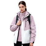 AURA-Venzina Women’s Waterproof Winter Ski Coat 3 in 1 Hooded Windbreaker Jacket for Snow Sports