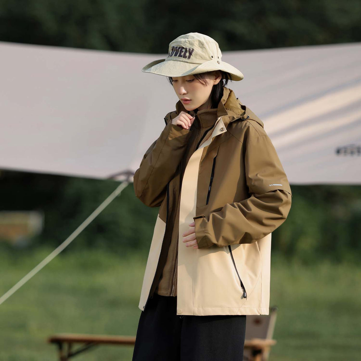 AURA-Venzina Women’s Waterproof Winter Ski Coat 3 in 1 Hooded Windbreaker Jacket for Snow Sports