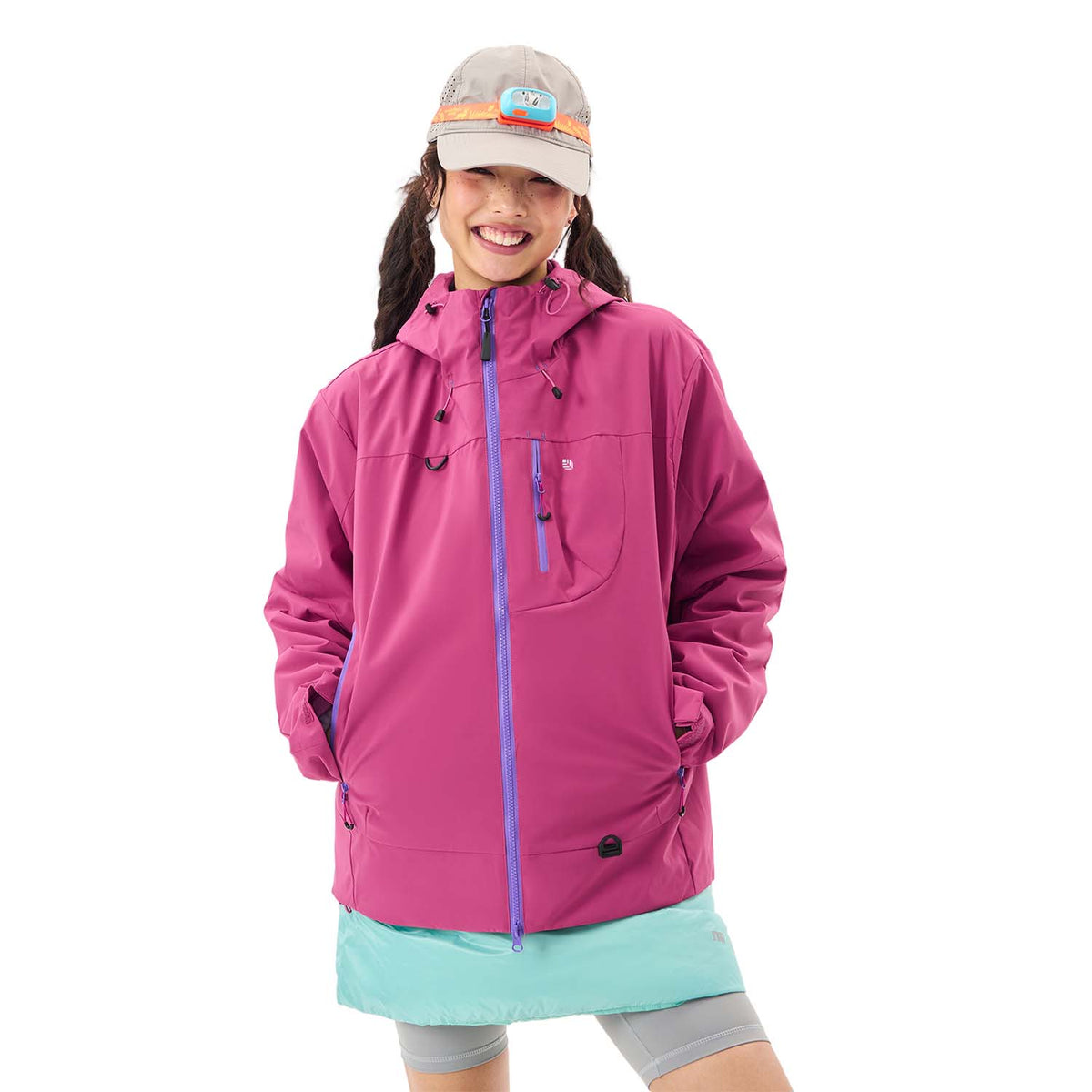 VERA-Venzina Womens Color Block Windcheater Jacket Stylish Waterproof Single Layer Womens Windbreaker Jacket and Rain Jackets