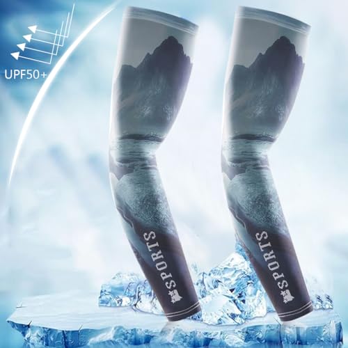 Men's Sun Protection Arm Sleeves&Neck Gaiter Face Mask