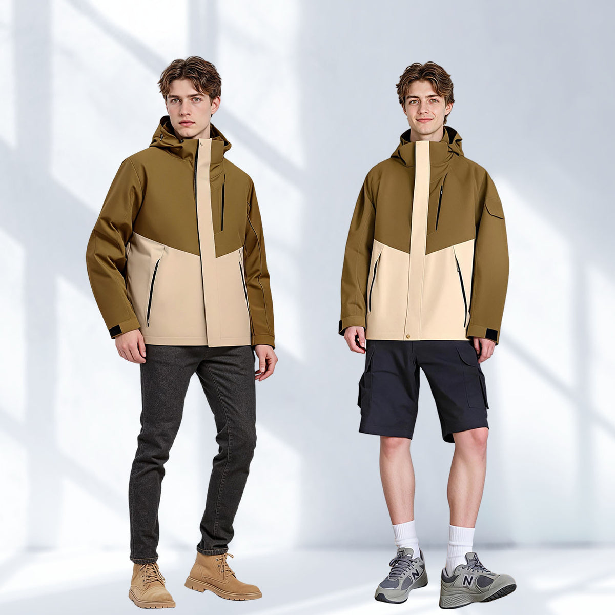 VERA-Men’s Waterproof Jacket Hooded Windbreaker for Outdoor Adventures