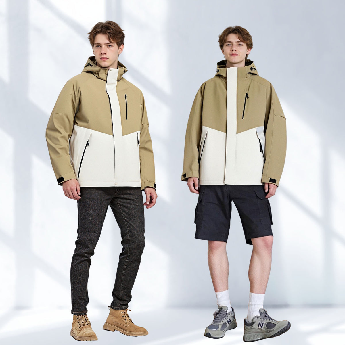 VERA-Men’s Waterproof Jacket Hooded Windbreaker for Outdoor Adventures