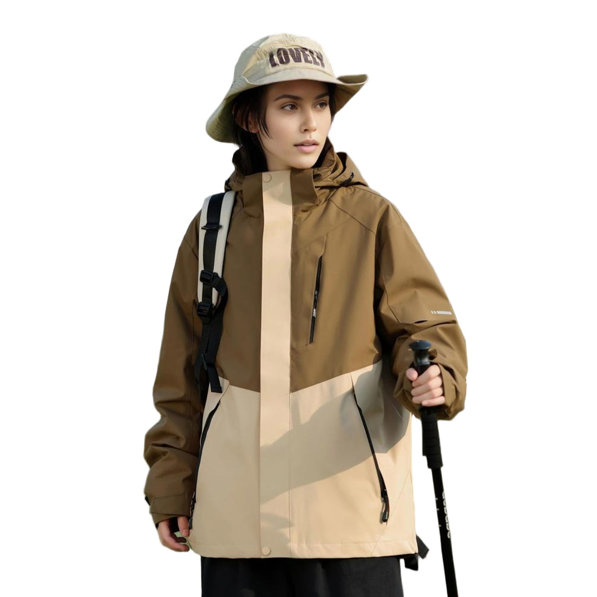 VERA-Venzina Women’s Waterproof Windcheater Jacket with Hood for Outdoor Sports