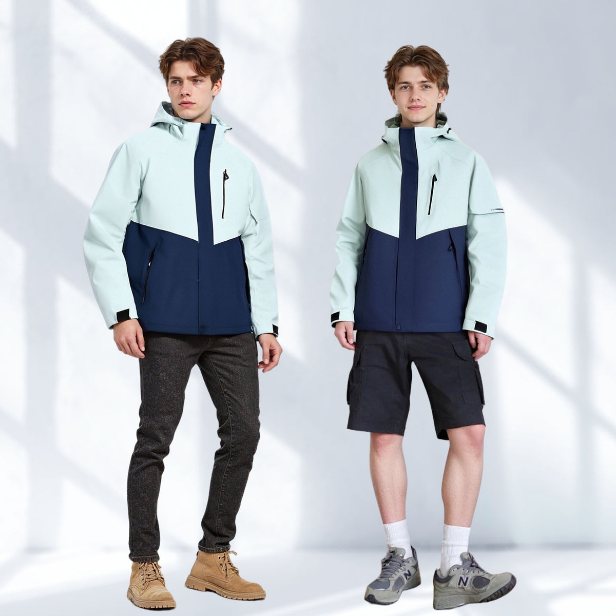 VERA-Men’s Waterproof Jacket Hooded Windbreaker for Outdoor Adventures