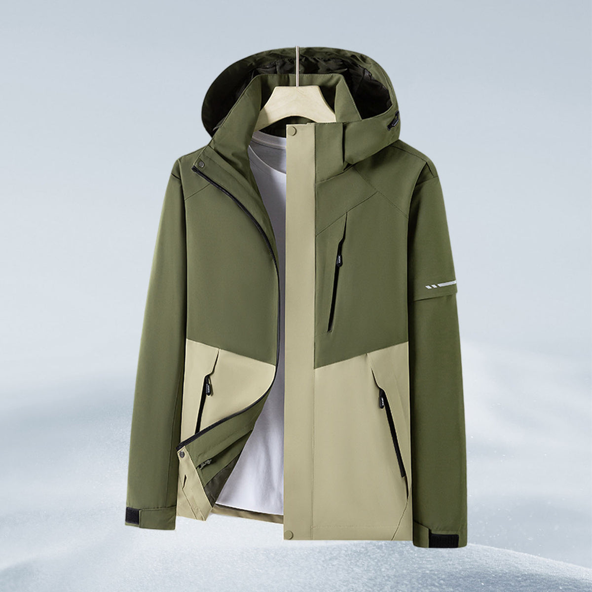 VERA-Men’s Waterproof Jacket Hooded Windbreaker for Outdoor Adventures