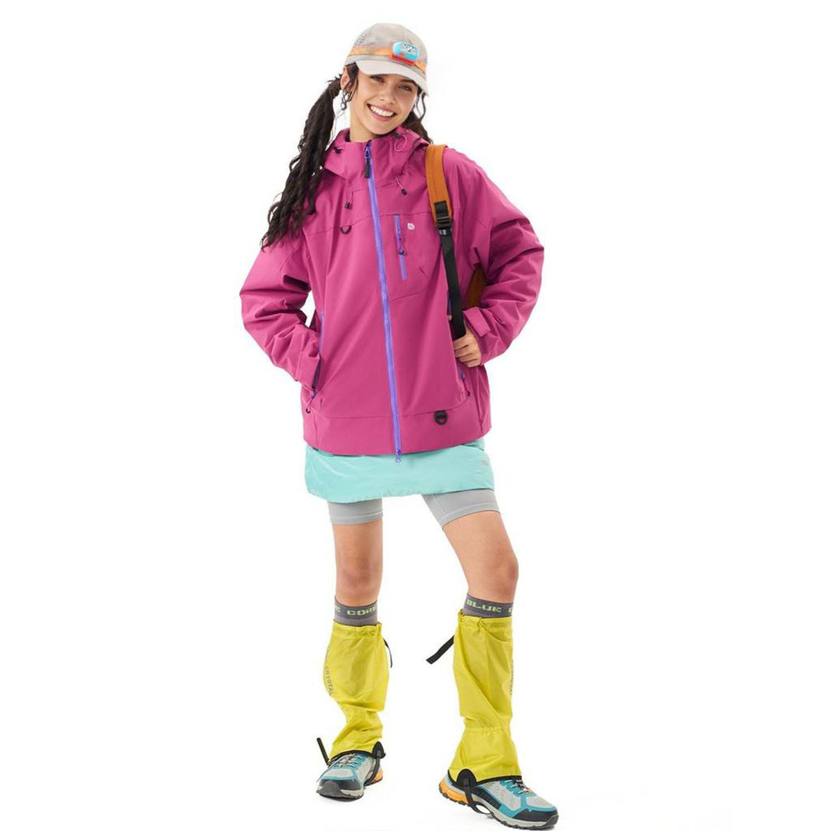 VERA-Venzina Womens Color Block Windcheater Jacket Stylish Waterproof Single Layer Womens Windbreaker Jacket and Rain Jackets