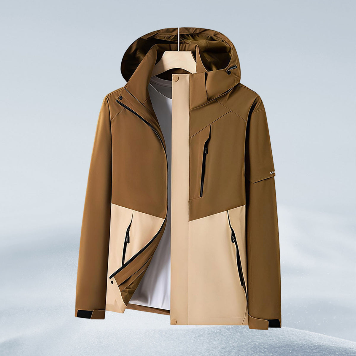 VERA-Men’s Waterproof Jacket Hooded Windbreaker for Outdoor Adventures