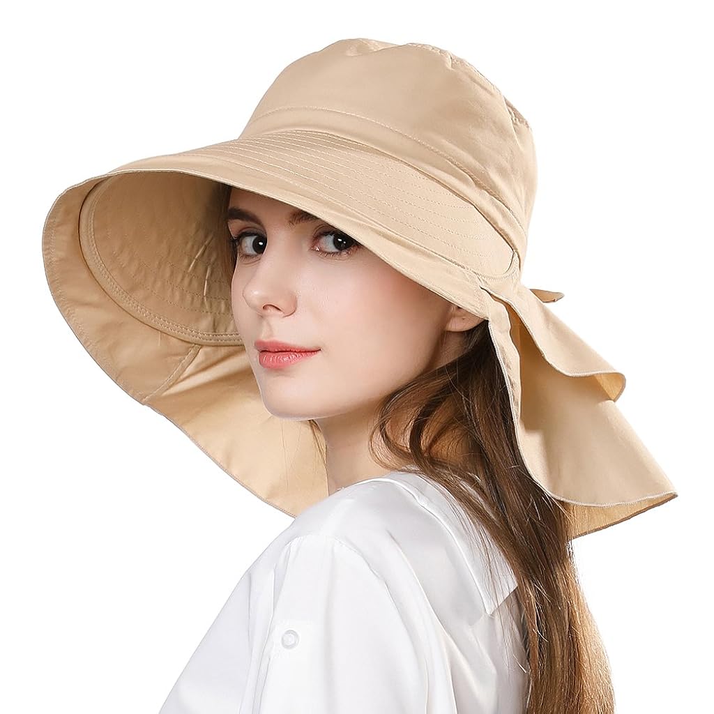 Women's Wide Brim Hat UV Protection(Khaki)