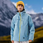 VERA-Venzina Mens Color Block Windcheater Jacket for Bikers Waterproof Single Layer Mens Waterproof Jacket with Hood