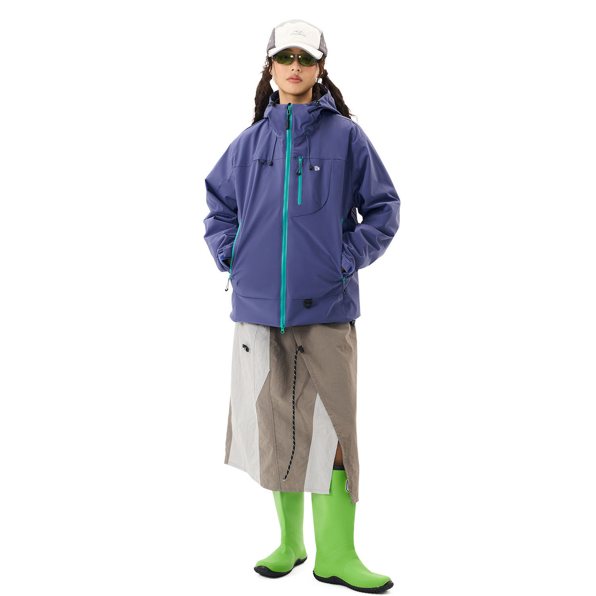 VERA-Venzina Womens Color Block Windcheater Jacket Stylish Waterproof Single Layer Womens Windbreaker Jacket and Rain Jackets