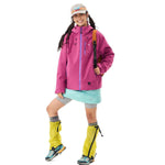 VERA-Venzina Womens Color Block Windcheater Jacket Stylish Waterproof Single Layer Womens Windbreaker Jacket and Rain Jackets