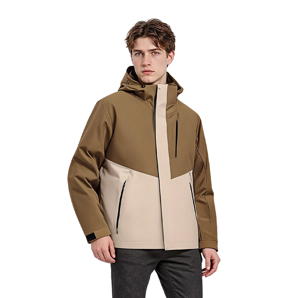 VERA-Men’s Waterproof Jacket Hooded Windbreaker for Outdoor Adventures