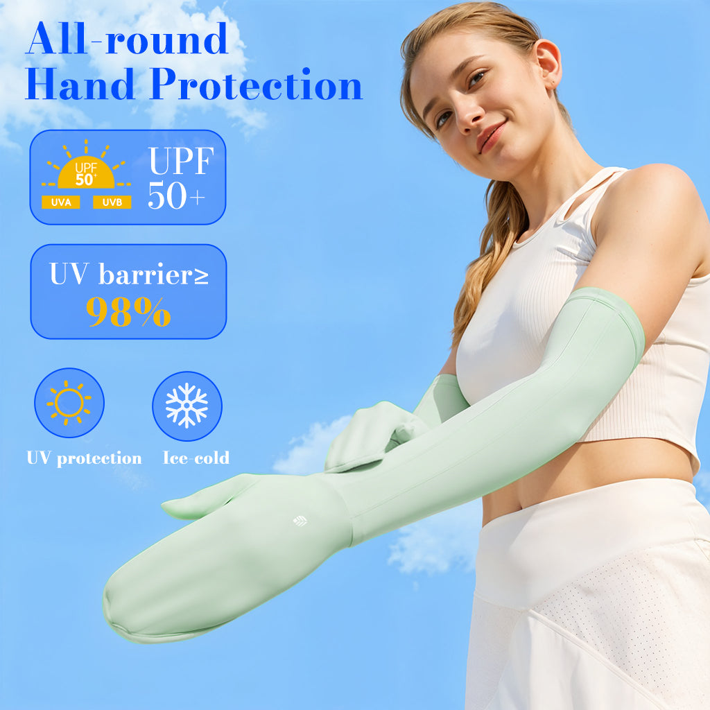 SolarBreeze Line - Women's Sun Protection Arm Sleeves with Golves UPF50+
