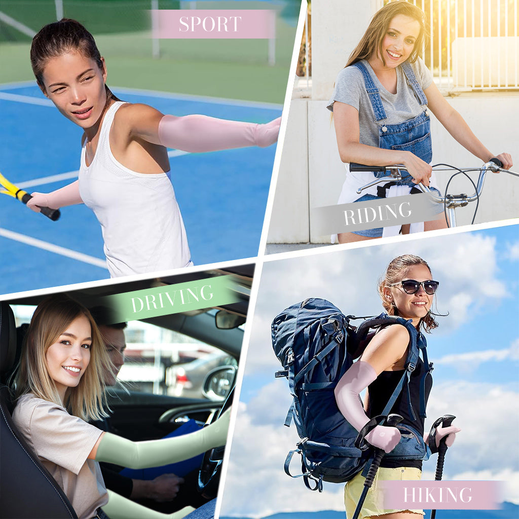 SolarBreeze Line - Women's Sun Protection Arm Sleeves with Golves UPF50+